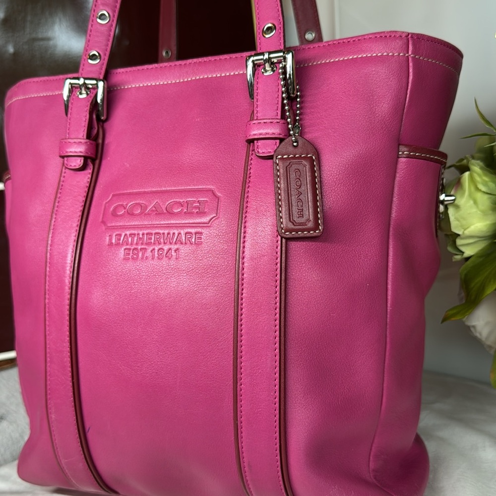 Vintage Coach Pink East West Tote 8E92